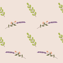 Seamless Botanical Pattern  Vector Art, Floral and Graphics