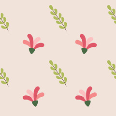 Seamless Botanical Pattern  Vector Art, Floral and Graphics