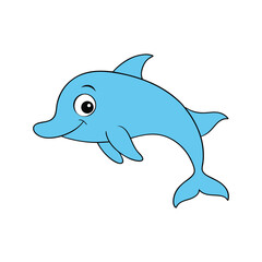 Fototapeta premium funny dolphin vector art