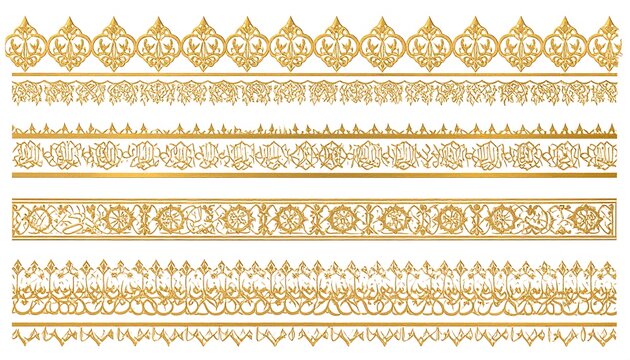 Ornate gold decorative borders