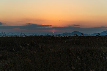 landscape after sunset