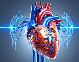 3D anatomical model of a human heart