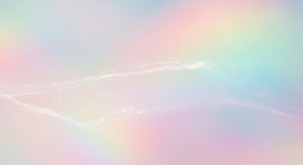 A soft pastel rainbow background with holographic iridescent texture