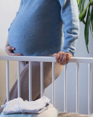 Future Mom Preparing Baby Space at Home