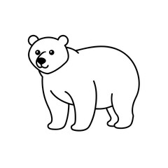 bear cartoon isolated on white background  vector .svg