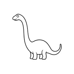 brontosaurus cartoon isolated on white background 