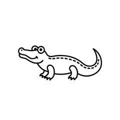 crocodile cartoon isolated on white background 