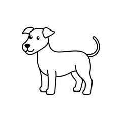 dog cartoon isolated on white background  vector