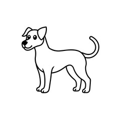dog cartoon isolated on white background  vector 
