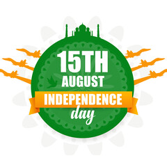 Happy Indian Independence Day Celebration Social Banner Design Template, Happy Independence Day Banner Illustration