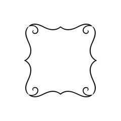 elegant curve corner frames in continuous line 