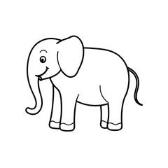 elephant cartoon isolated on white background  