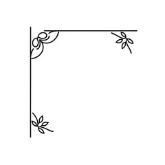 etched botanical corner borders for classic menu 