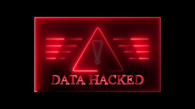 Data hacked security breach computer hacking warning message hacked alert hacked alert blackmailing virus countdown until deletion computer security Cyber attack Hacked icon ,