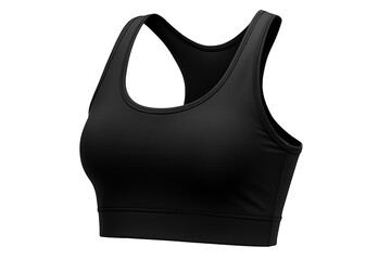 Modern Athletic Black Sports Bra Template for Fashion Branding, E-Commerce, and Promotional Use
