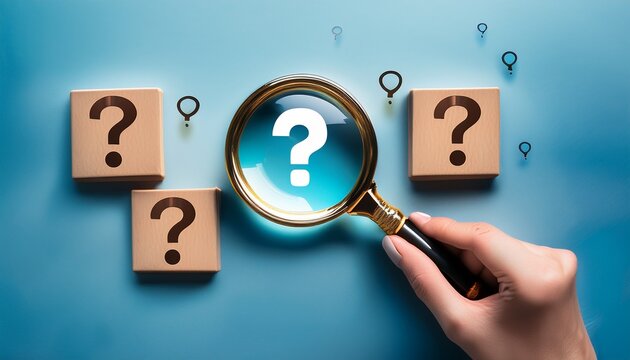 curiosity drives the search for clarity as focus sharpens on key questions under a magnifying glass