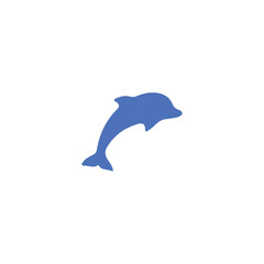 Dolphin Silhouette Logo - Marine Life, Aquatic, Ocean, Education, Travel, Environmental Conservation, Jumping Dolphin Icon, Playful Sea Animal, Leisure, Entertainment, Sport, Modern Brand Identity