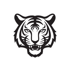 Tiger Head Silhouette Icon Bundle