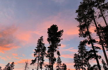 sunset in the mountains