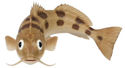 Isolated Fantasy Cartoon Fish