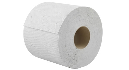 Isolated White Toilet Paper Roll Texture