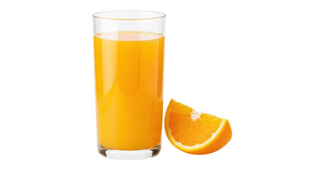Isolated Orange Juice Glass