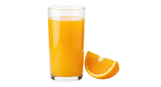 Isolated Orange Juice Glass