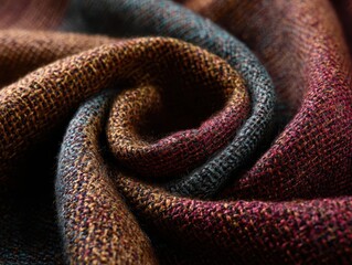 Closeup of Textured Multicolored Fabric