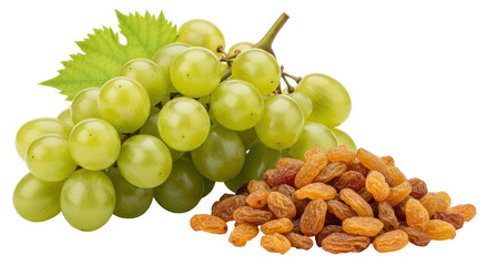Isolated Green Grapes