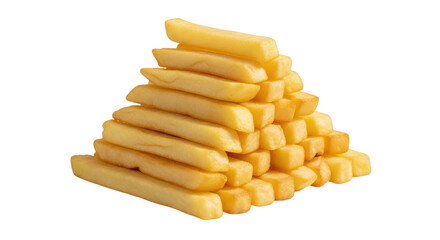 Isolated Pile of Fresh French Fries