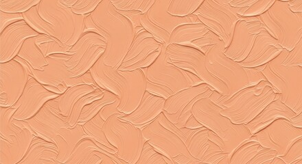 Textured Peach Colored Decorative Wall Surface with Swirling Brush Strokes Abstract Background