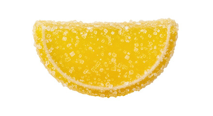 Isolated Lemon Jelly Slice