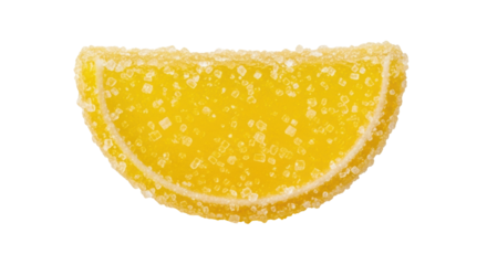 Isolated Lemon Jelly Slice
