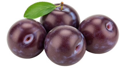 Isolated Fresh Plums