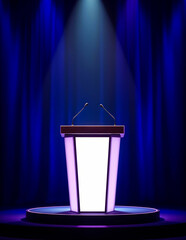 spotlight on stage with spotlight