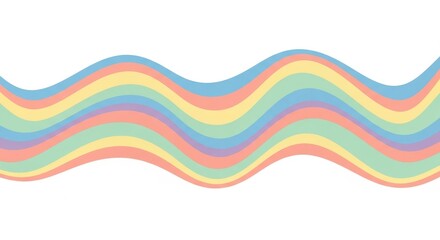 Colorful Wavy Lines Background Design Abstract Art