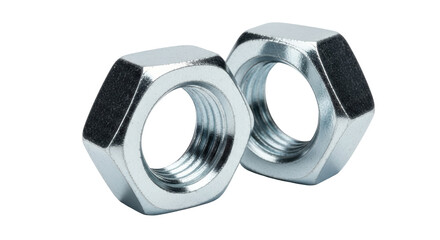 Isolated Two Metal Nuts