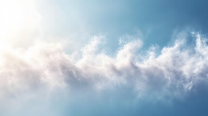 Obraz premium Heavenly White Cloudscape, Dreamy Sky Background
