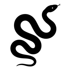 Fototapeta premium Design a black silhouette of a Great Plains Rat Snake white background clean vector shape