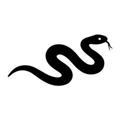 Obraz premium Design a black silhouette of a Grass Snake white background clean vector shape