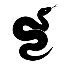 Design a black silhouette of a Enchi Ball Python white background clean vector shape