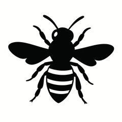 Fototapeta premium Design a black silhouette of a Furrow Bee white background clean vector shape