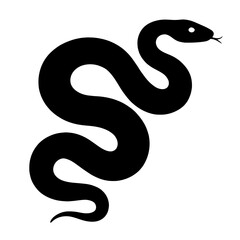 Fototapeta premium Design a black silhouette of a Freeway Ball Python white background clean vector shape