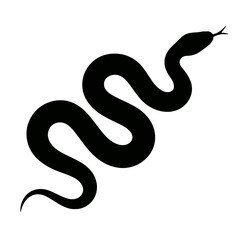 Fototapeta premium Design a black silhouette of a Coral Snake white background clean vector shape