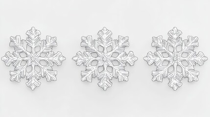 Three White Snowflakes