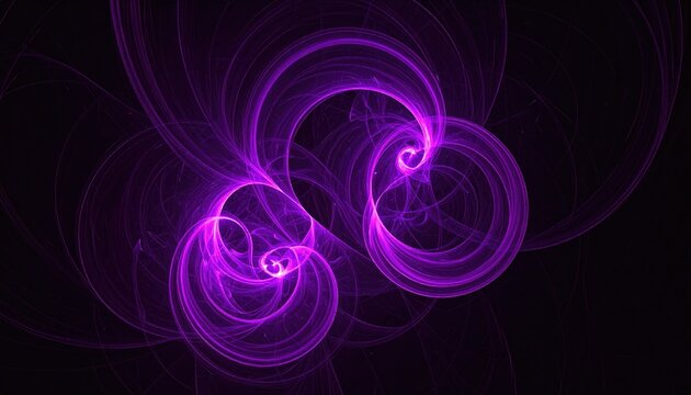 Abstract swirling purple fractal design