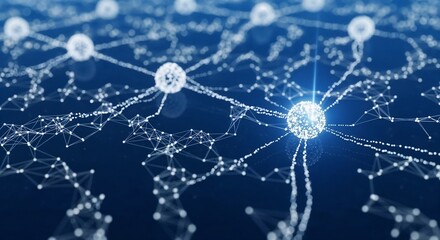 Abstract network showing scientific connection between oncology research and neurology discoveries
