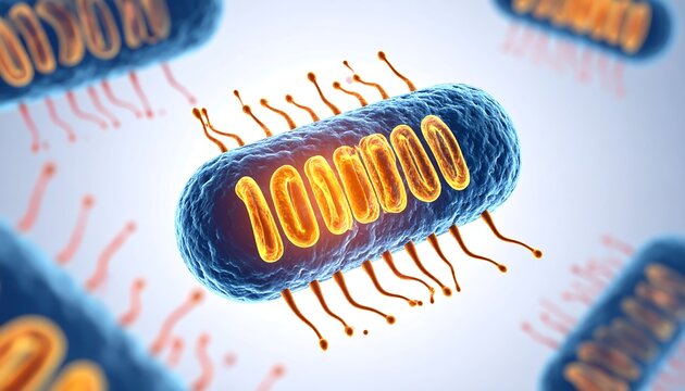 Microscopic bacteria in high detail