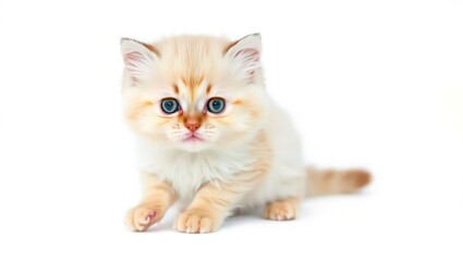 Obraz premium kitten on white background