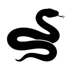 Fototapeta premium Design a black silhouette of a Death Adder white background clean vector shape